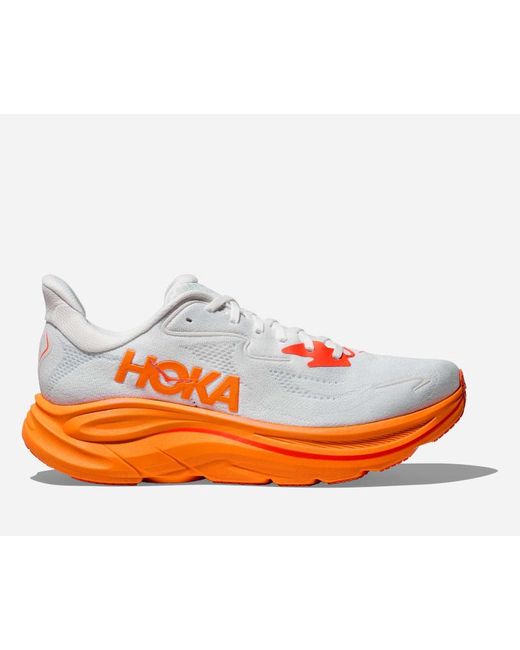 Hoka One One Clifton 10 Schuhe für Herren in Frost/Orange Zest Größe 42 | Straße für Herren