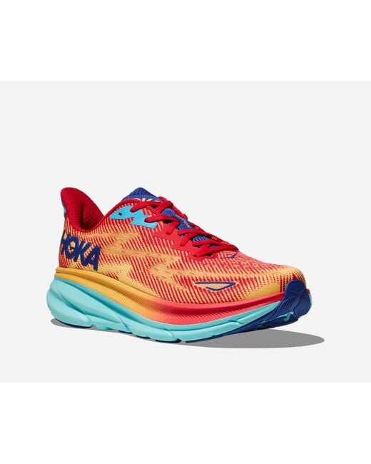 Hoka One One Red Clifton 9 Road Running Shoes