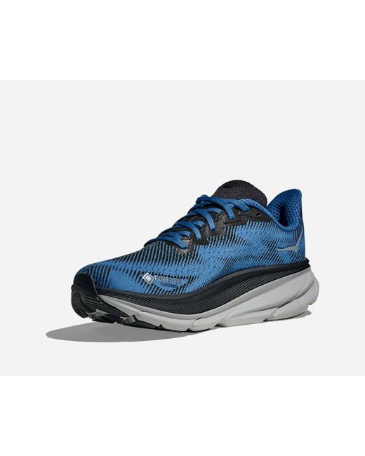 Hoka One One Blue Clifton 9 Gore-tex Road Running Shoes for men