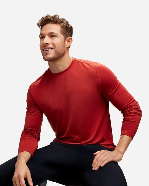 T-Shirt À Manches Longues Essential Pour Homme En Taille Hoka One One pour homme en coloris Red