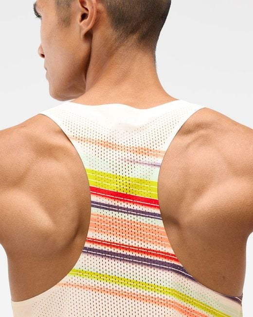 Hoka One One White Race Day Singlet for men