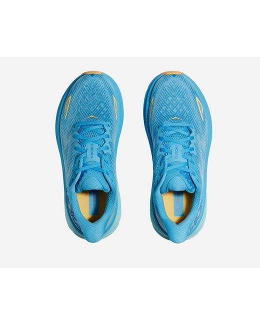 Hoka One One Blue Clifton 9 Schuhe für Damen in Swim Day/Cloudless Größe 36 | Straße