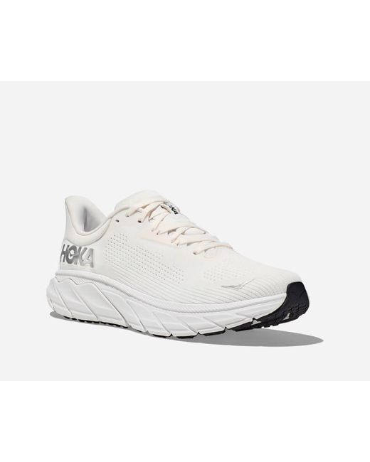 Hoka One One White Arahi 7 Road Running Shoes for men