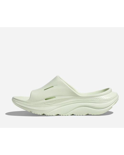 Hoka One One White Ora Recovery Slide 3