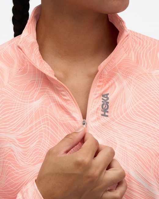 Hoka One One Pink Skyform Half Zip