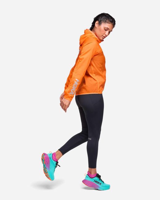 Hoka One One Orange Skyflow Viz Jacket