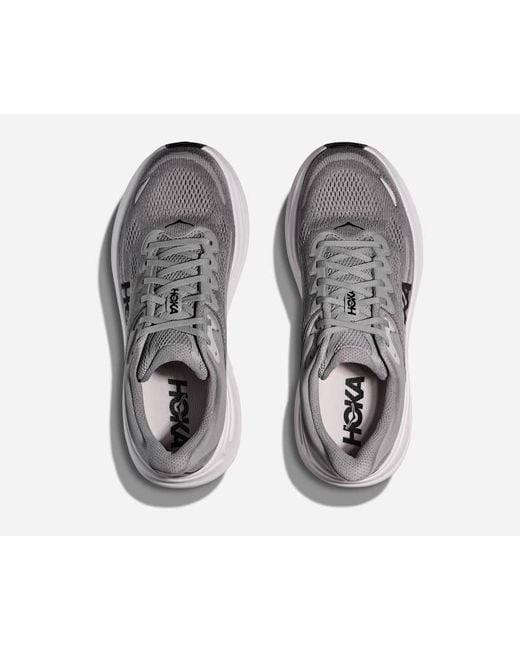 Hoka One One Gray Bondi 9 Road Running Shoes for men