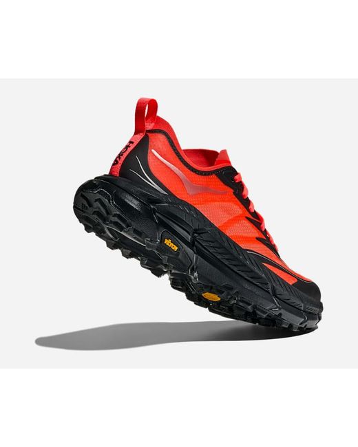 Hoka One One Red Mafate Speed 4 Lite Lifestyle Shoes