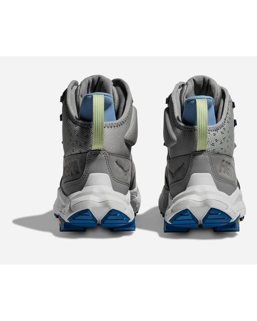 Hoka One One Anacapa Breeze Mid Schuhe für Herren in Galactic Grey/Cosmic Grey Größe 46 | Wandern in Blue für Herren