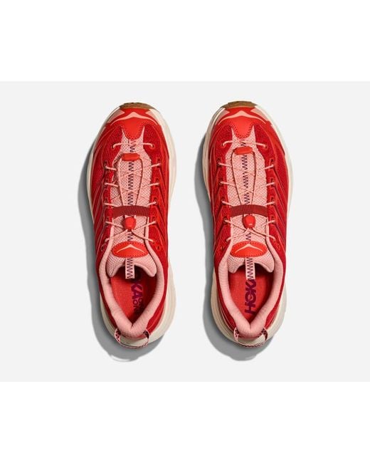 Hoka One One Red Tomato Vermillion Mafate Three2 Trainer