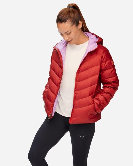 Hoka One One Red Outseeker Down Jacket