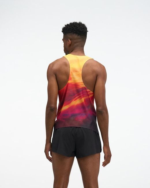 Hoka One One Red Race Day Singlet for men