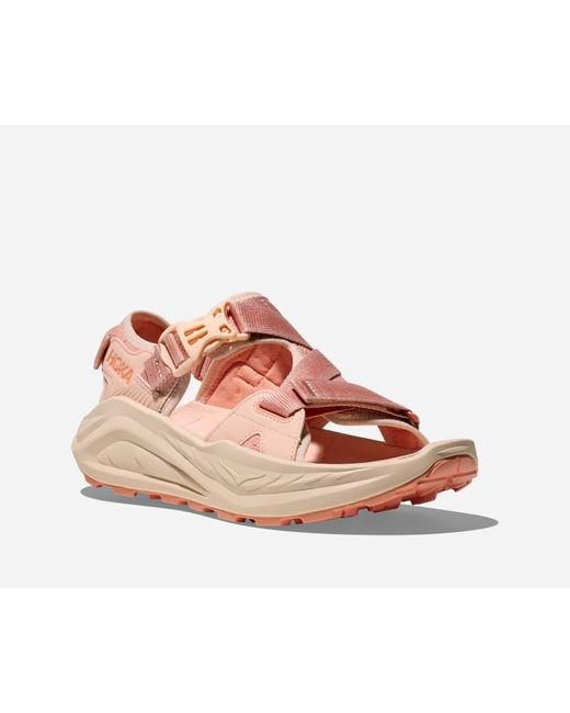 Hoka One One Pink Infini Hike TC Schuhe für Damen in Dawn Light/Vanilla Größe 36 2/3 | Wandern