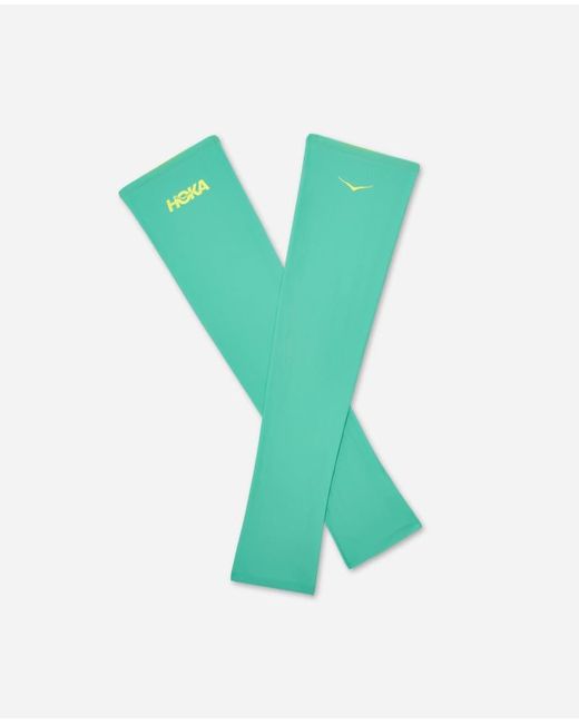 Hoka One One Green Airolite Armwärmer in Shoreline Größe XL | Handschuhe