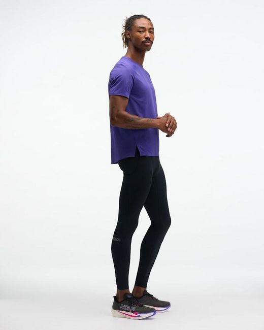 Hoka One One Purple Everyrun Short Sleeve Top for men
