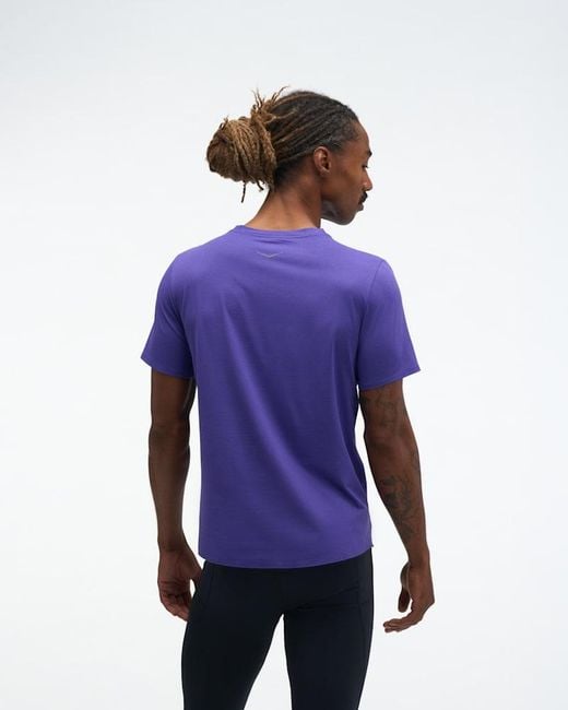 Hoka One One Purple Everyrun Short Sleeve Top for men