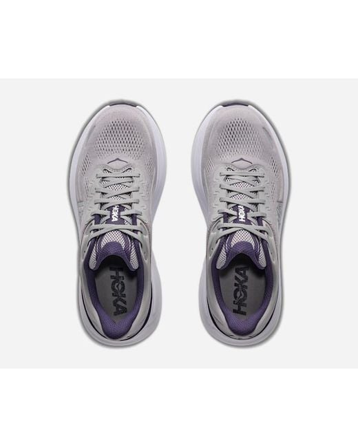 Hoka One One Gray Bondi 9 Road Running Shoes for men