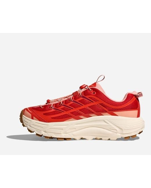 Hoka One One Red Tomato Vermillion Mafate Three2 Trainer