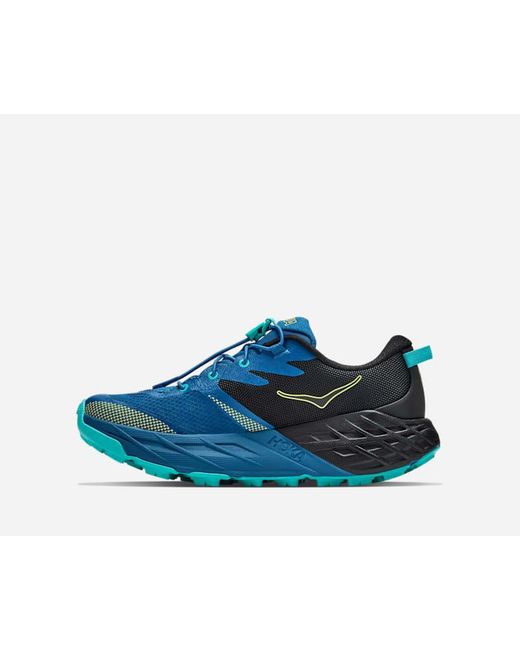 Hoka One One Blue Kid's Speedgoat 7 Trail Shoes