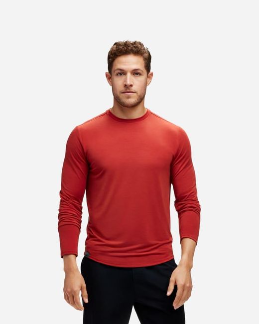 T-Shirt À Manches Longues Essential Pour Homme En Taille Hoka One One pour homme en coloris Red