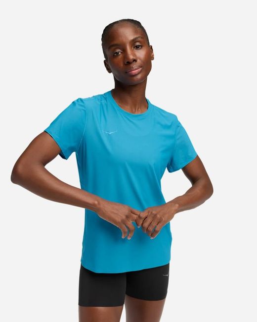 Hoka One One Blue Airolite Short Sleeve Top 2.0