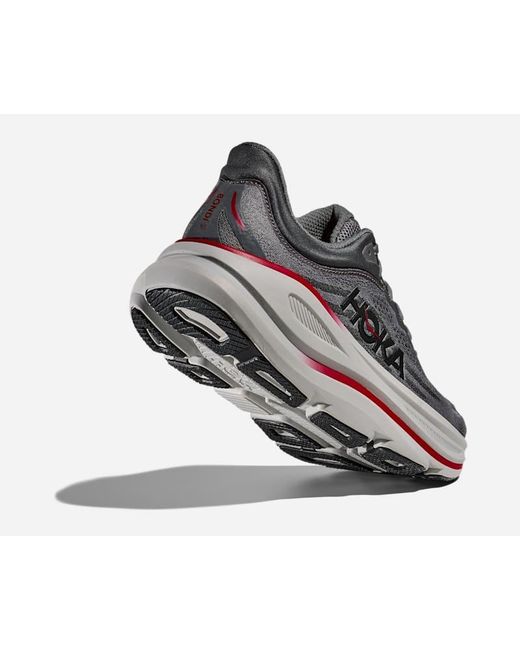Hoka One One Gray Bondi 9 Road Running Shoes for men