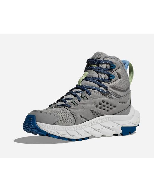 Hoka One One Anacapa Breeze Mid Schuhe für Herren in Galactic Grey/Cosmic Grey Größe 46 | Wandern in Blue für Herren