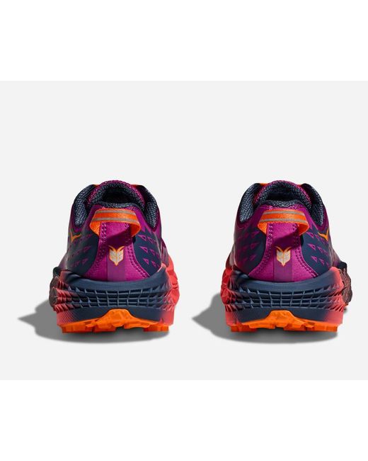 Hoka One One Blue Speedgoat 2 Schuhe in Wild Flower/Electric Tangerine Größe 39 1/3 | Gelände