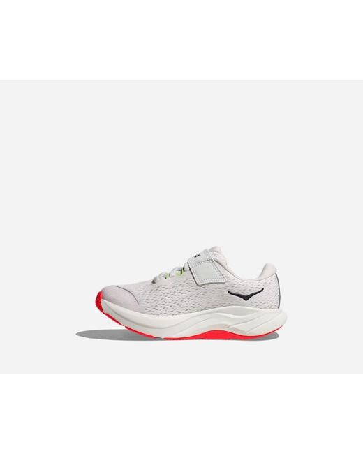 Hoka One One White Kid's Rincon 4 Road Running Shoes