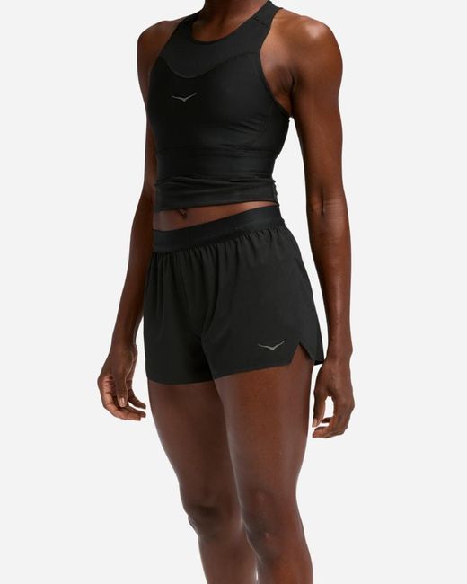 Hoka One One Black Race Day Split Shorts