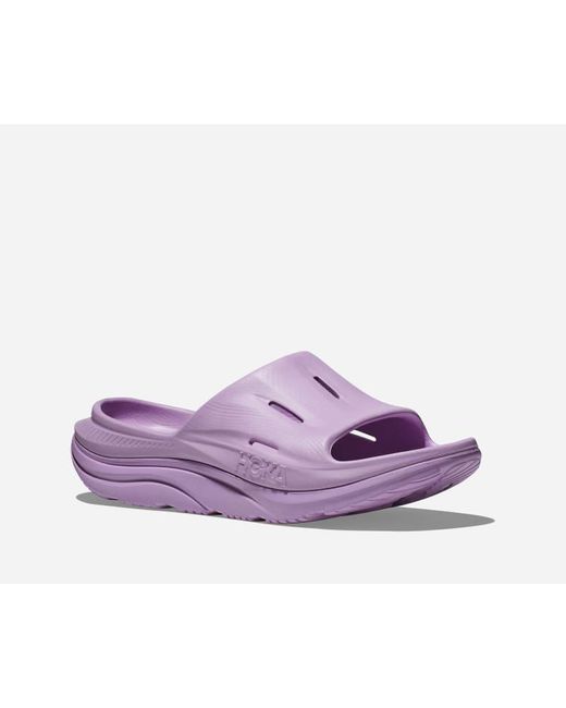 Ora Recovery Slide 3 Chaussures En Taille Hoka One One en coloris Purple