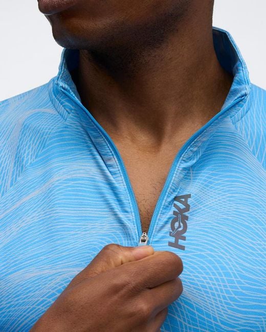 Hoka One One Blue Skyform Half Zip for men