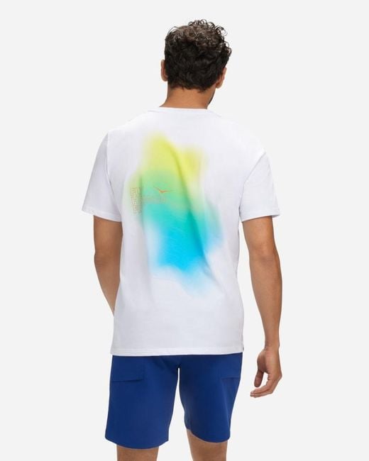 Hoka One One White Graphic Ss T-shirt for men
