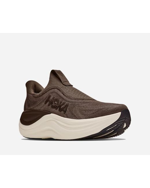Hoka One One Brown Skyward Laceless Recovery Shoes for men