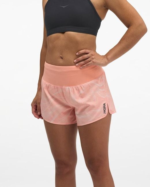 Hoka One One Pink Glide Shorts Mr 3.5'' Brief