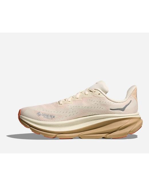 Hoka One One White Clifton 9 Gore-tex Road Running Shoes