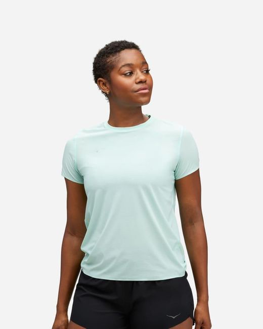 Haut de running Airolite pour Femme en Cloudless Taille L | T-Shirts À Manches Courtes Hoka One One en coloris White