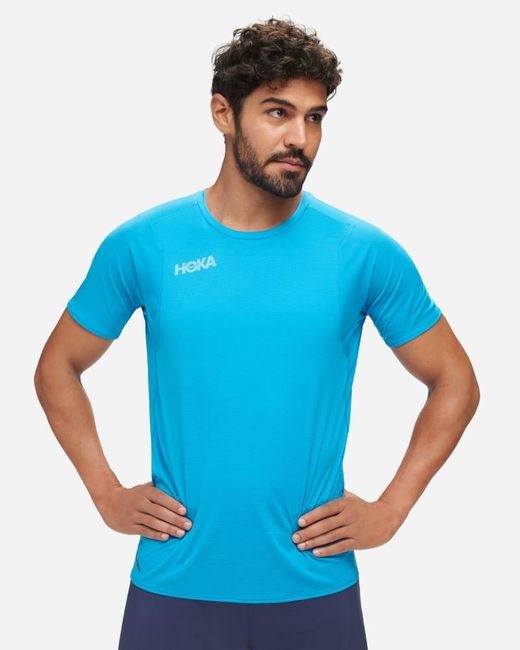 T-Shirt À Manches Courtes Glide Pour Homme En Taille Hoka One One pour homme en coloris Blue