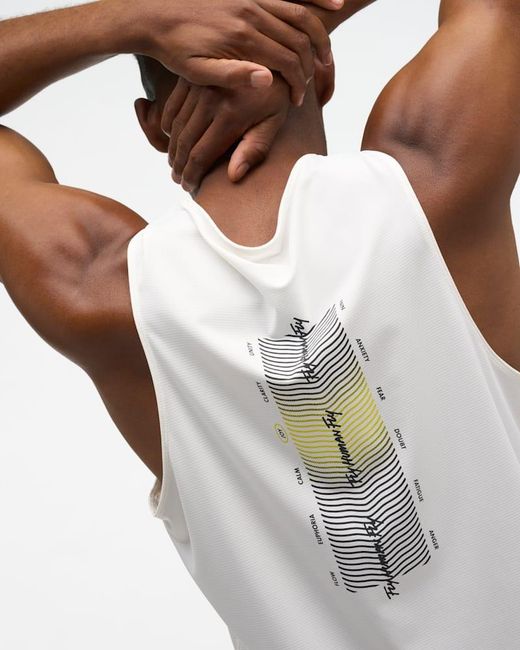 Hoka One One White Everyrun Tank Top for men