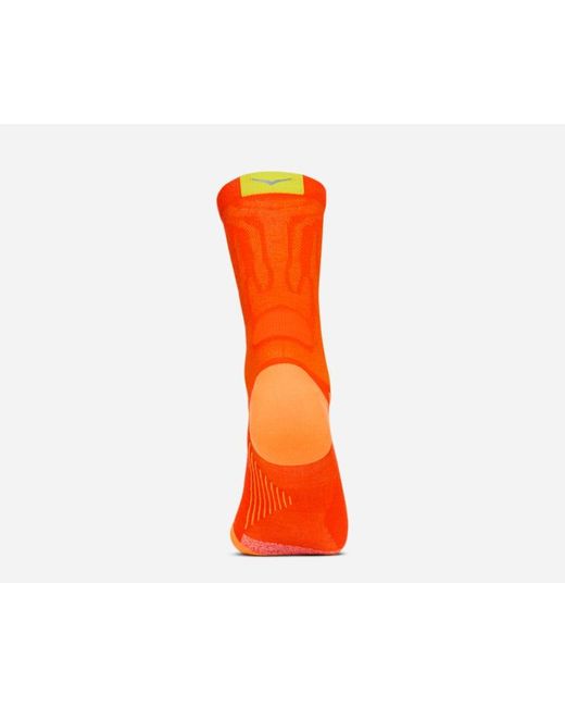 Hoka One One Orange Halblange Clifton Laufsocken in Lava Größe S