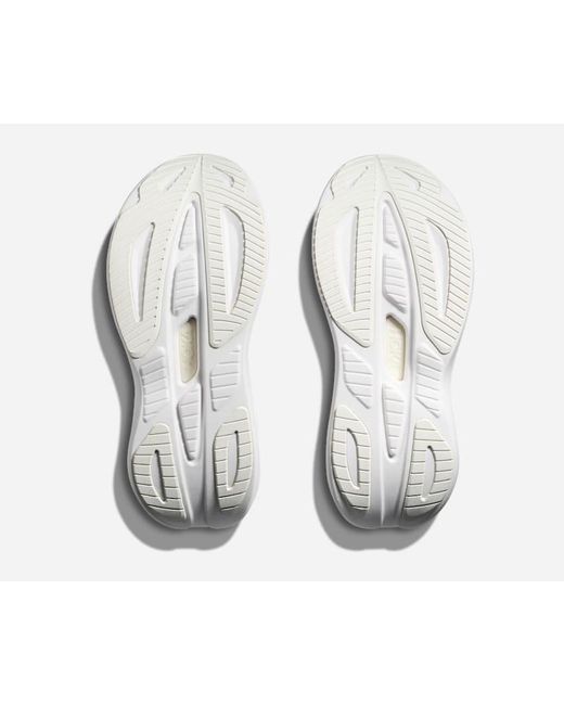 Hoka One One White Skyward Laceless Recovery Shoes