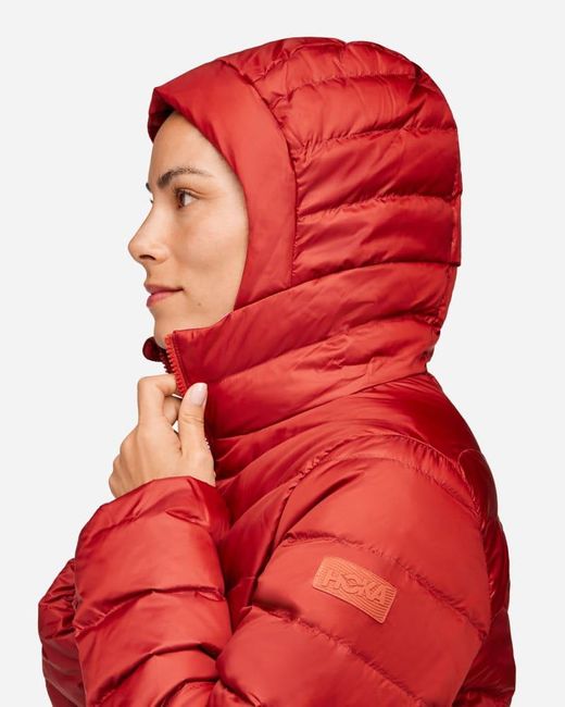 Hoka One One Red Outseeker Down Jacket