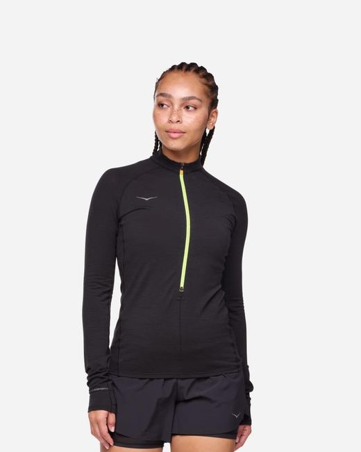 Hoka One One Blue Basezip Long Sleeve