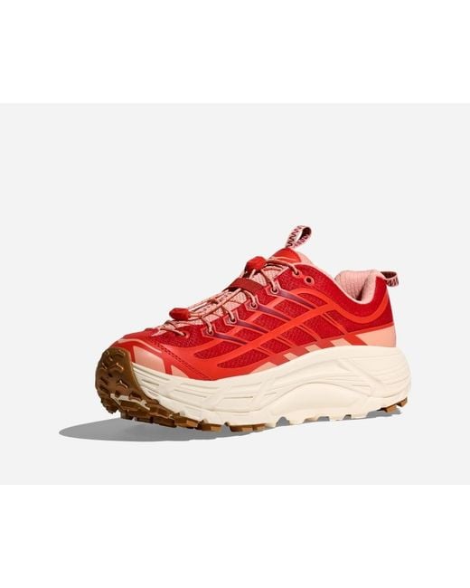 Hoka One One Red Tomato Vermillion Mafate Three2 Trainer