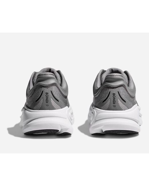 Hoka One One Gray Bondi 9 Road Running Shoes for men