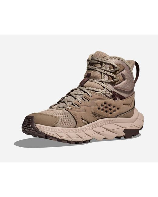 Hoka One One Brown Anacapa Breeze Mid Hiking Shoes for men