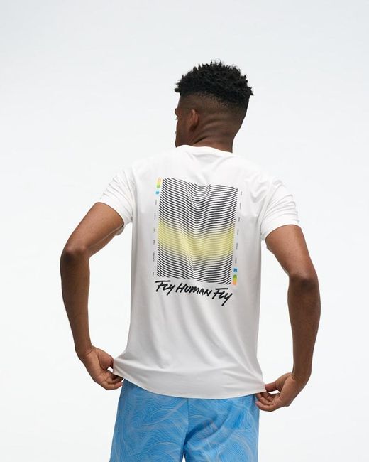 Hoka One One White Everyrun Short Sleeve Top for men