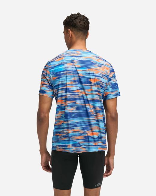 Hoka One One Blue Airolite Short Sleeve Top 2.0 for men
