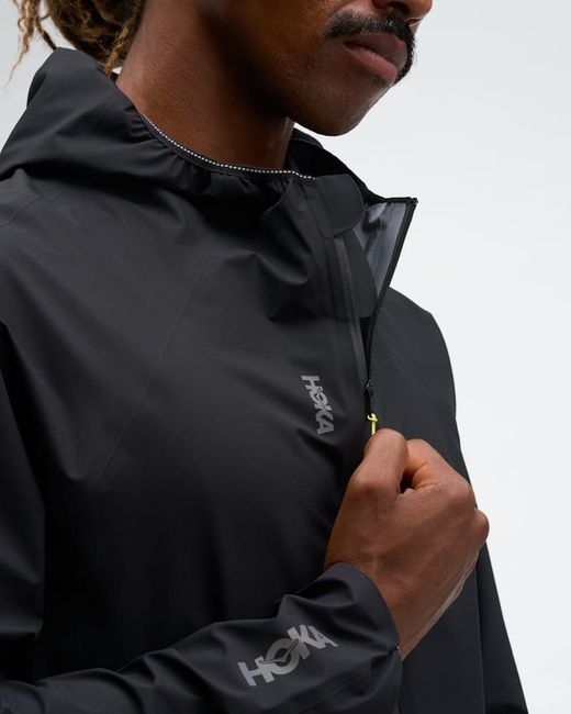 Hoka One One Black Skybreeze Waterproof Jacket Gore-tex for men