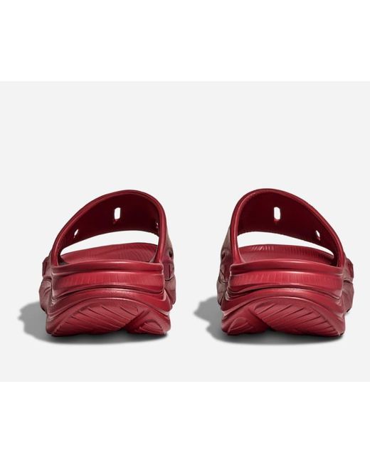 Ora Recovery Slide 3 Chaussures En Taille Hoka One One en coloris Red